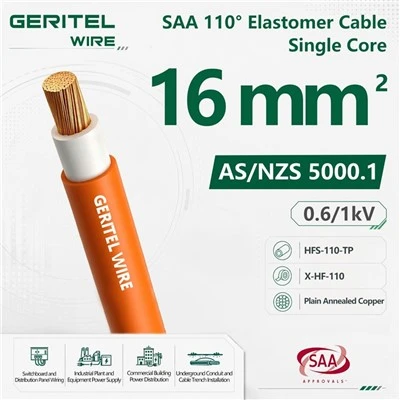 Эластомерный кабель SAA 16 мм², 110 градусов, X-HF-110 0.6/1 кВ